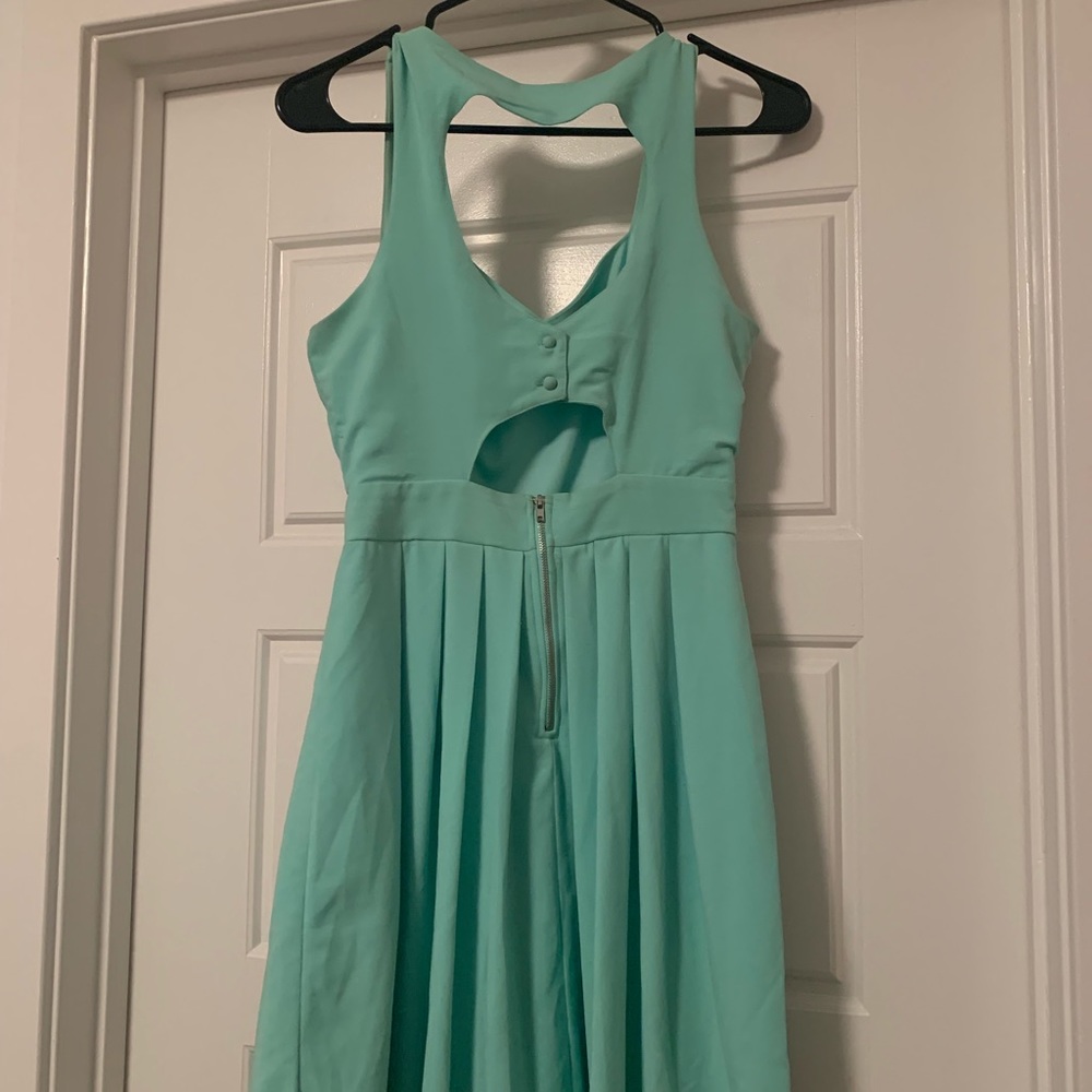 Charlotte Russe mint dress with heart cut out (S)